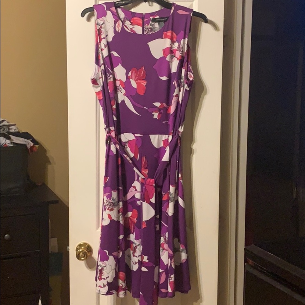 Flowered plus size dress